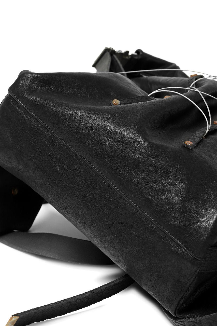 画像をギャラリービューアに読み込む, ierib roll top ruck sack #2 / FVT Oiled Horse (BLACK)