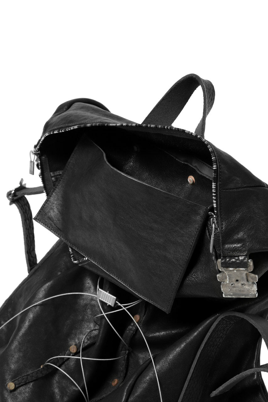 画像をギャラリービューアに読み込む, ierib roll top ruck sack #2 / FVT Oiled Horse (BLACK)
