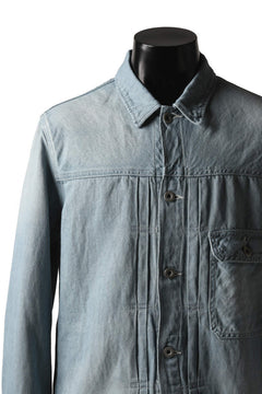 画像をギャラリービューアに読み込む, ISAMU KATAYAMA BACKLASH LOOSEY JEAN JACKET / COTTON LINEN DENIM (INDIGO)
