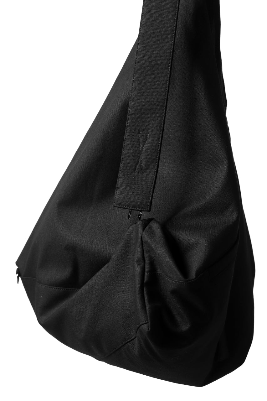 画像をギャラリービューアに読み込む, discord Yohji Yamamoto COTTON CANVAS TRIANGLE MEDIUM SHOULDER BAG (BLACK)