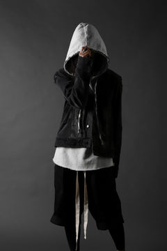 画像をギャラリービューアに読み込む, thomkrom DESTROY FADE JEAN JACKET / ELASTIC DENIM (DARK GREY)