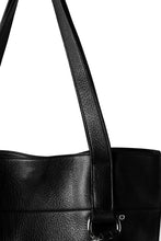 画像をギャラリービューアに読み込む, discord Yohji Yamamoto DEER SHRINK SKIN SIDE ZIPPED TOTE BAG (BLACK)