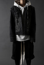 画像をギャラリービューアに読み込む, thomkrom DESTROY FADE JEAN JACKET / ELASTIC DENIM (DARK GREY)