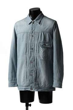 画像をギャラリービューアに読み込む, ISAMU KATAYAMA BACKLASH LOOSEY JEAN JACKET / COTTON LINEN DENIM (INDIGO)