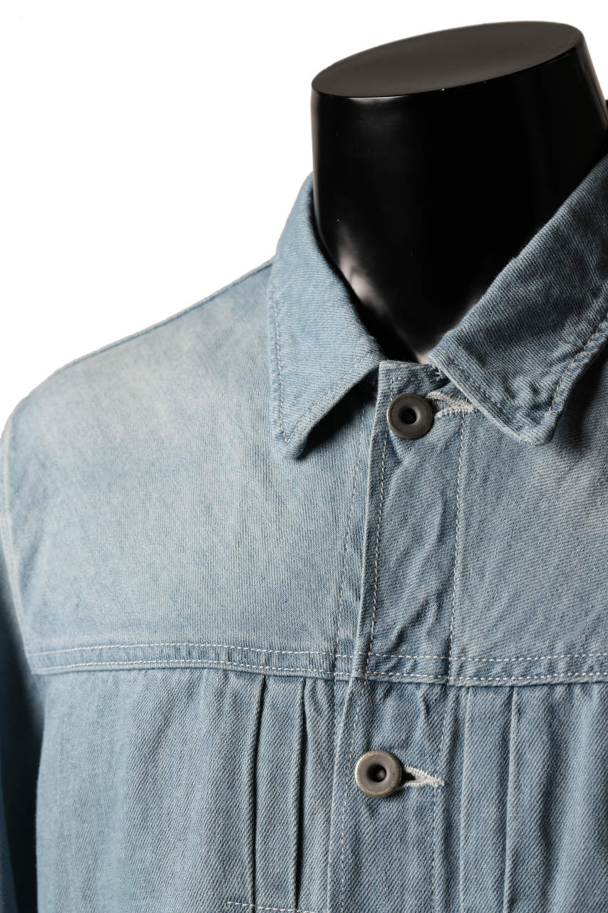 画像をギャラリービューアに読み込む, ISAMU KATAYAMA BACKLASH LOOSEY JEAN JACKET / COTTON LINEN DENIM (INDIGO)