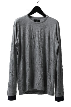 画像をギャラリービューアに読み込む, Y's BASIC LONG SLEEVE TEE / PLAIN STITCH WRINKLE (GREY)