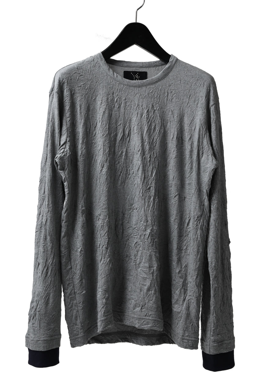 画像をギャラリービューアに読み込む, Y's BASIC LONG SLEEVE TEE / PLAIN STITCH WRINKLE (GREY)
