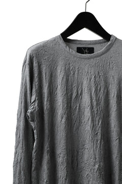 画像をギャラリービューアに読み込む, Y's BASIC LONG SLEEVE TEE / PLAIN STITCH WRINKLE (GREY)