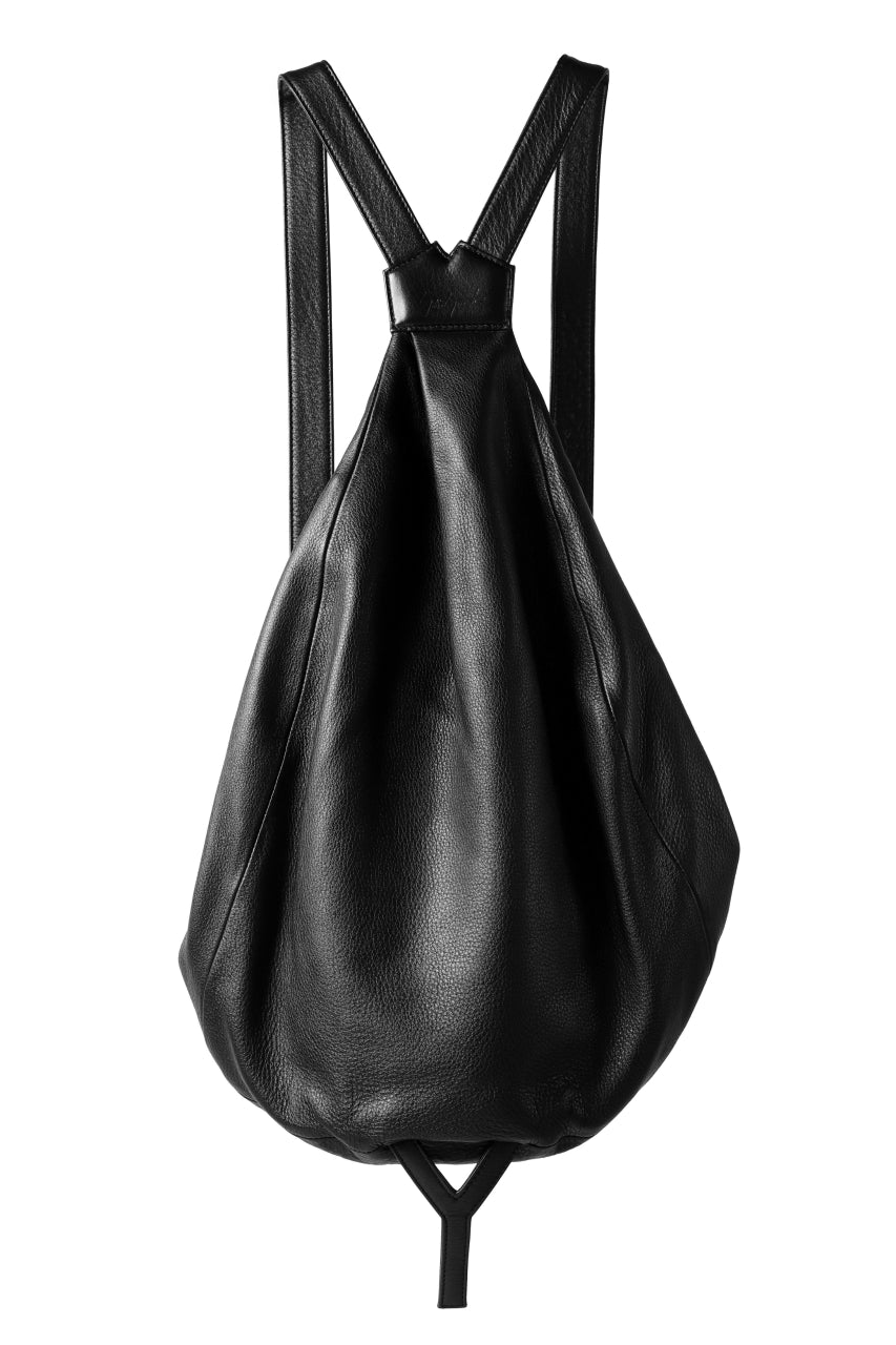 画像をギャラリービューアに読み込む, discord Yohji Yamamoto SOFT CALF SHRINK LEATHER BACK PACK (BLACK)