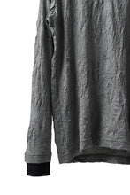 画像をギャラリービューアに読み込む, Y's BASIC LONG SLEEVE TEE / PLAIN STITCH WRINKLE (GREY)