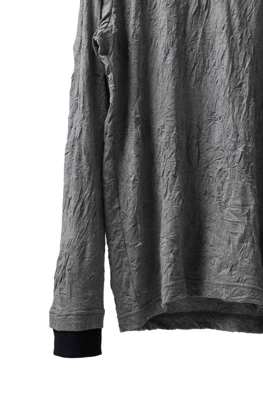 画像をギャラリービューアに読み込む, Y's BASIC LONG SLEEVE TEE / PLAIN STITCH WRINKLE (GREY)