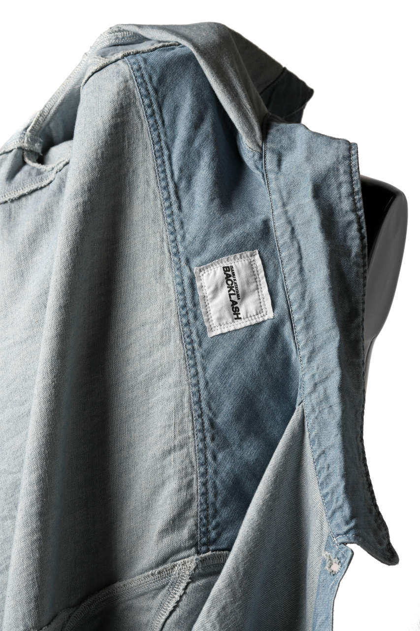画像をギャラリービューアに読み込む, ISAMU KATAYAMA BACKLASH LOOSEY JEAN JACKET / COTTON LINEN DENIM (INDIGO)