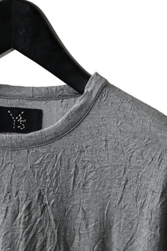 画像をギャラリービューアに読み込む, Y's BASIC LONG SLEEVE TEE / PLAIN STITCH WRINKLE (GREY)
