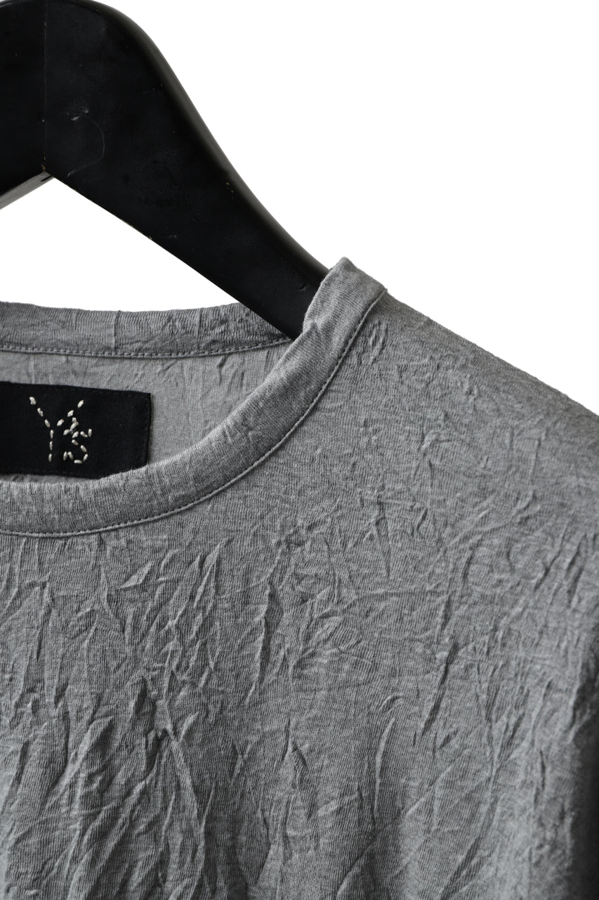 画像をギャラリービューアに読み込む, Y's BASIC LONG SLEEVE TEE / PLAIN STITCH WRINKLE (GREY)