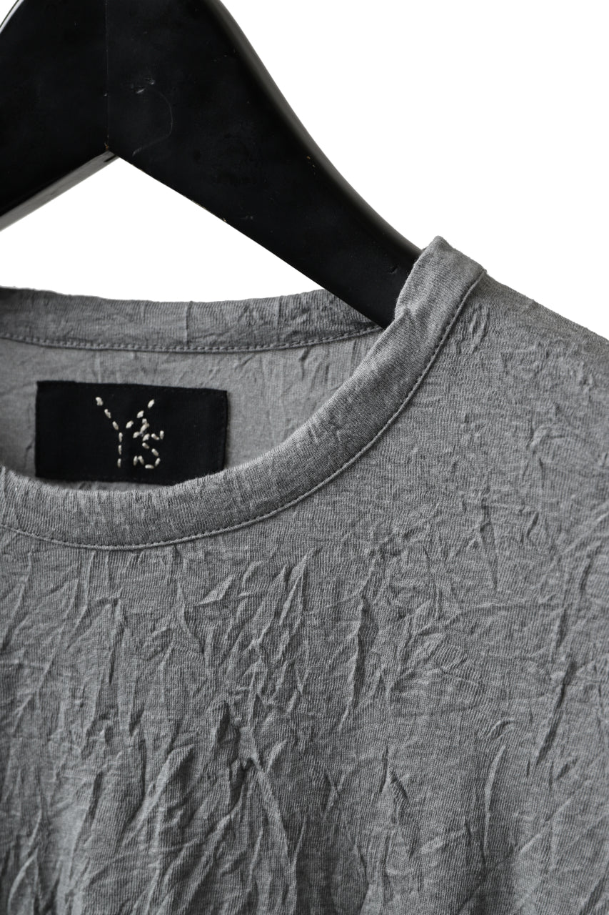 画像をギャラリービューアに読み込む, Y's BASIC LONG SLEEVE TEE / PLAIN STITCH WRINKLE (GREY)