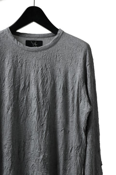 画像をギャラリービューアに読み込む, Y's BASIC LONG SLEEVE TEE / PLAIN STITCH WRINKLE (GREY)