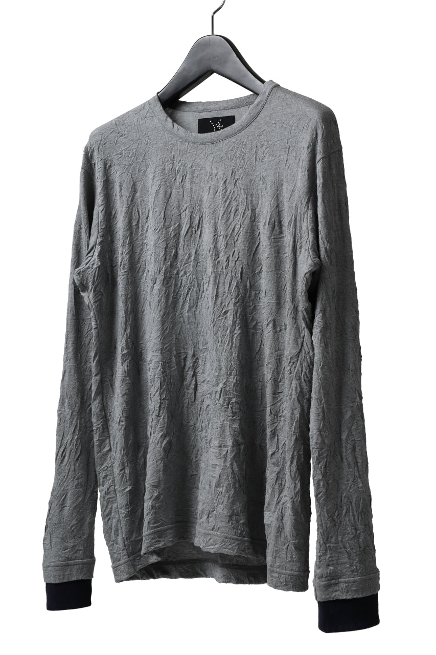 画像をギャラリービューアに読み込む, Y's BASIC LONG SLEEVE TEE / PLAIN STITCH WRINKLE (GREY)