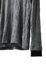 画像をギャラリービューアに読み込む, Y's BASIC LONG SLEEVE TEE / PLAIN STITCH WRINKLE (GREY)