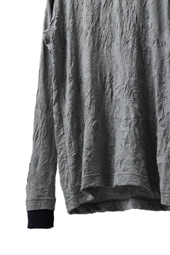 画像をギャラリービューアに読み込む, Y's BASIC LONG SLEEVE TEE / PLAIN STITCH WRINKLE (GREY)