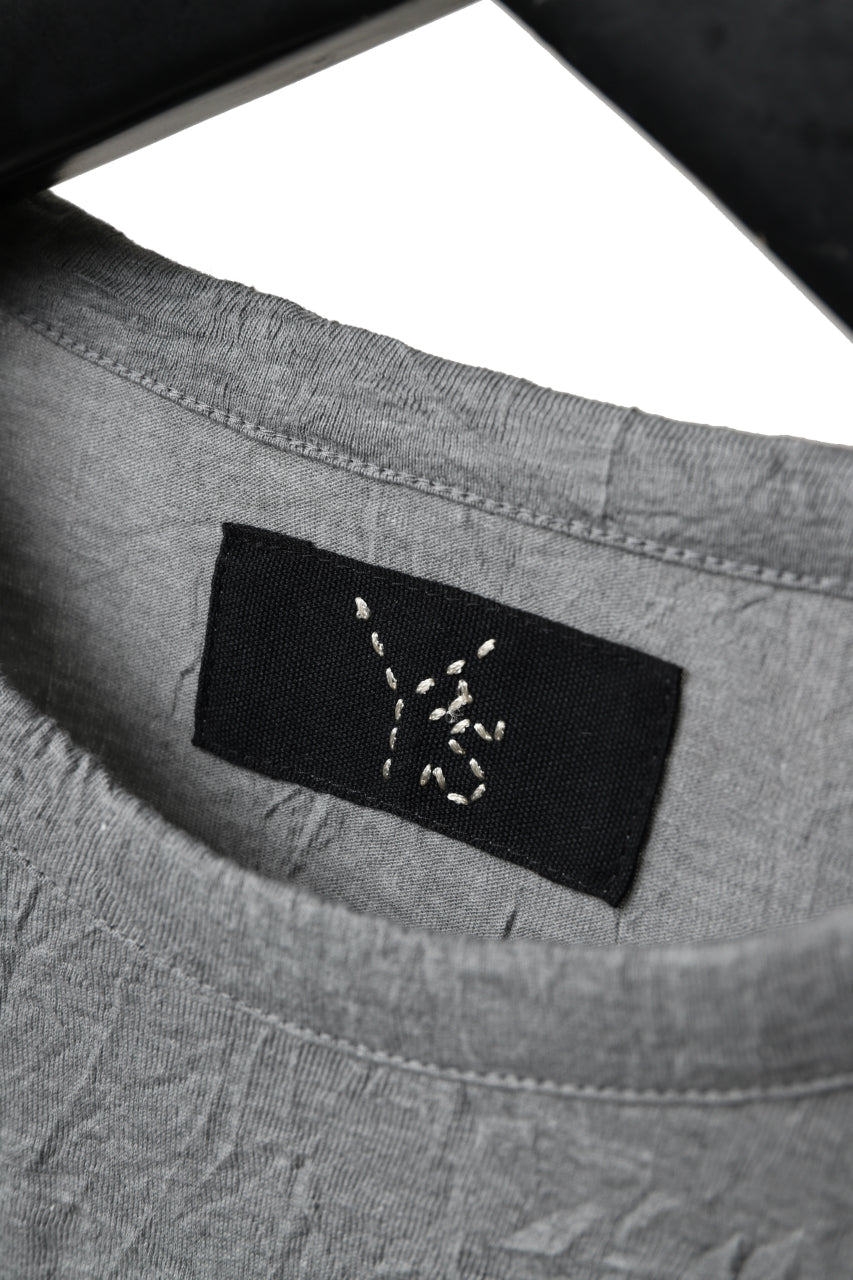 画像をギャラリービューアに読み込む, Y's BASIC LONG SLEEVE TEE / PLAIN STITCH WRINKLE (GREY)