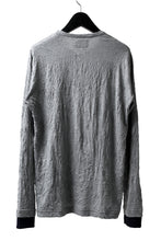 画像をギャラリービューアに読み込む, Y's BASIC LONG SLEEVE TEE / PLAIN STITCH WRINKLE (GREY)