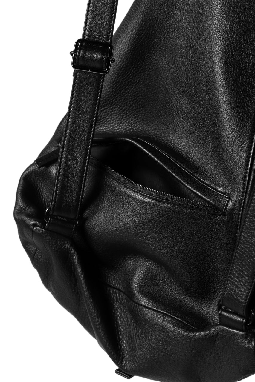 画像をギャラリービューアに読み込む, discord Yohji Yamamoto SOFT CALF SHRINK LEATHER BACK PACK (BLACK)