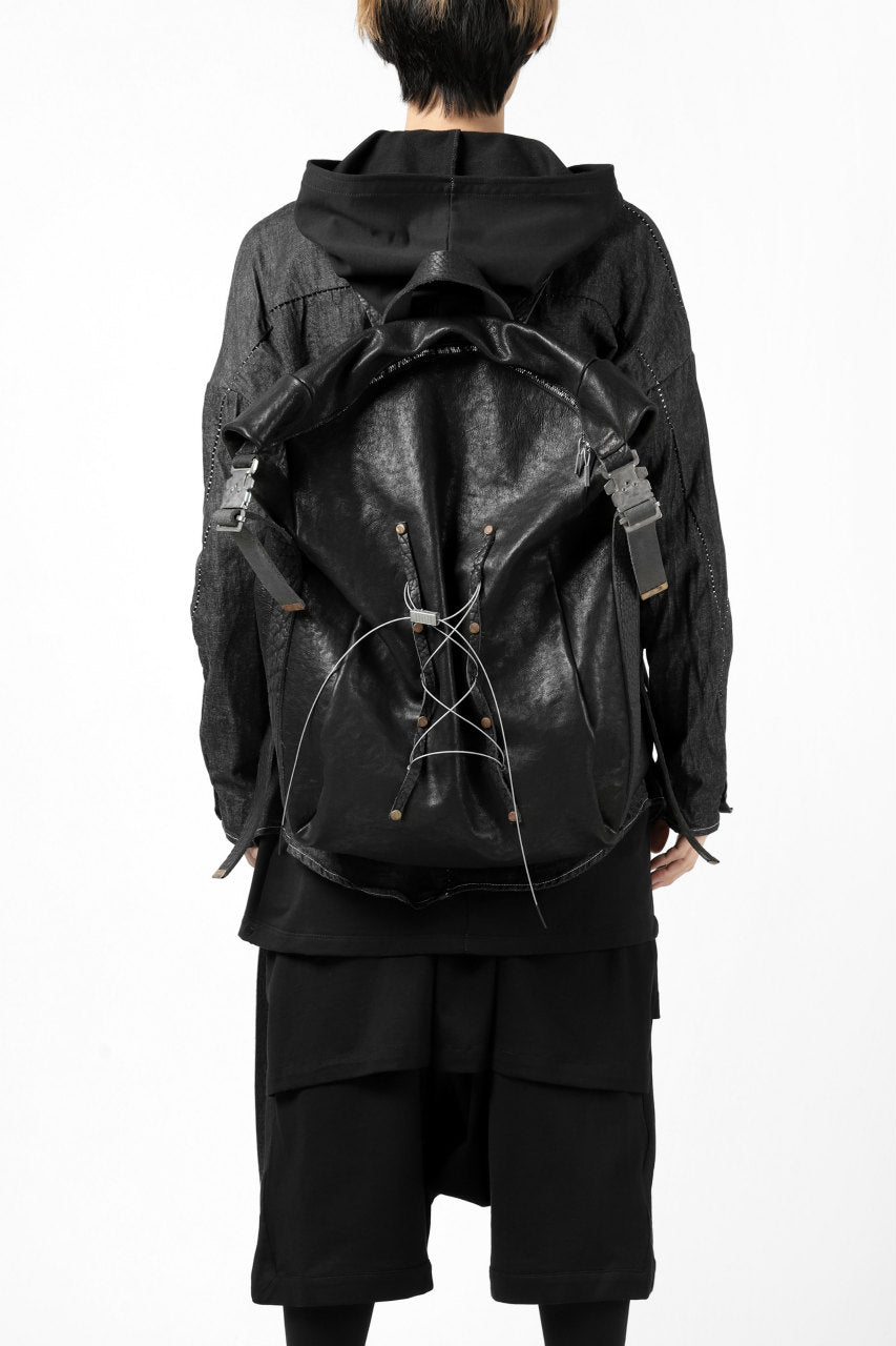 画像をギャラリービューアに読み込む, ierib roll top ruck sack #2 / FVT Oiled Horse (BLACK)