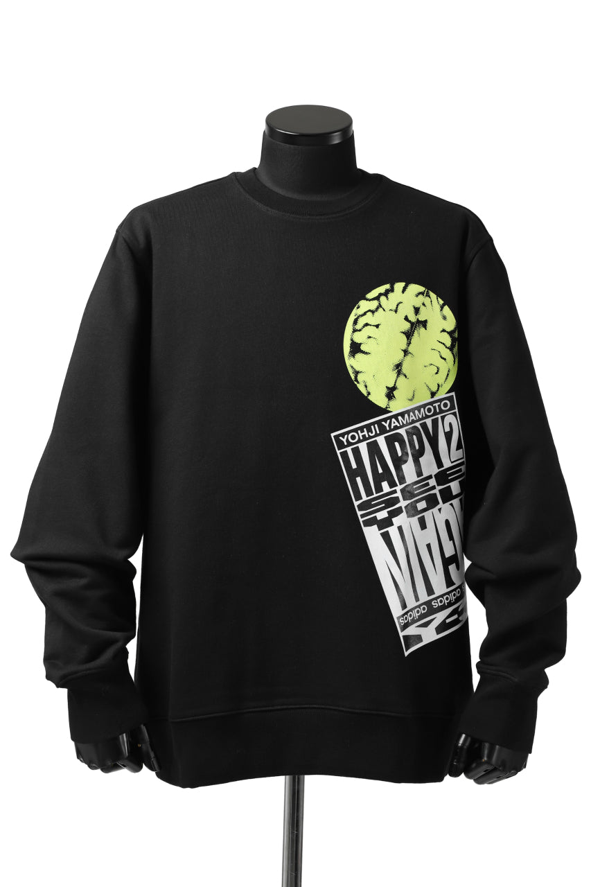 画像をギャラリービューアに読み込む, Y-3 Yohji Yamamoto CREW NECK SWEAT SHIRT / FRENCH TERRY (BLACK)