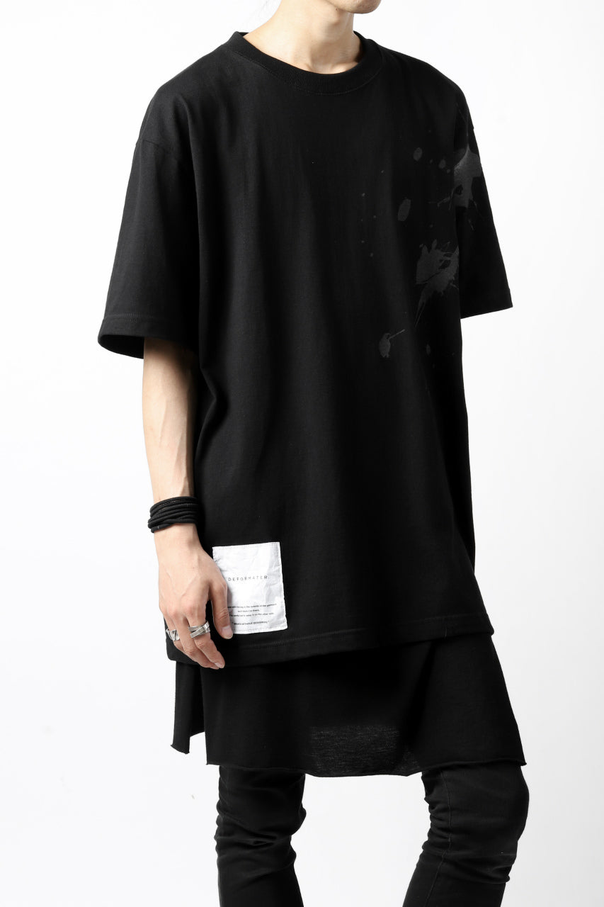画像をギャラリービューアに読み込む, DEFORMATER.® VANISHED PRINT "SPLASH" T-SHIRT (BLACK)