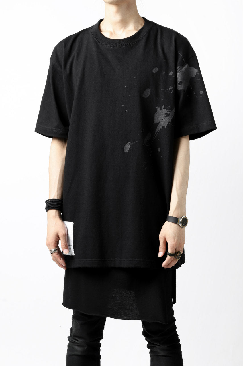 画像をギャラリービューアに読み込む, DEFORMATER.® VANISHED PRINT "SPLASH" T-SHIRT (BLACK)