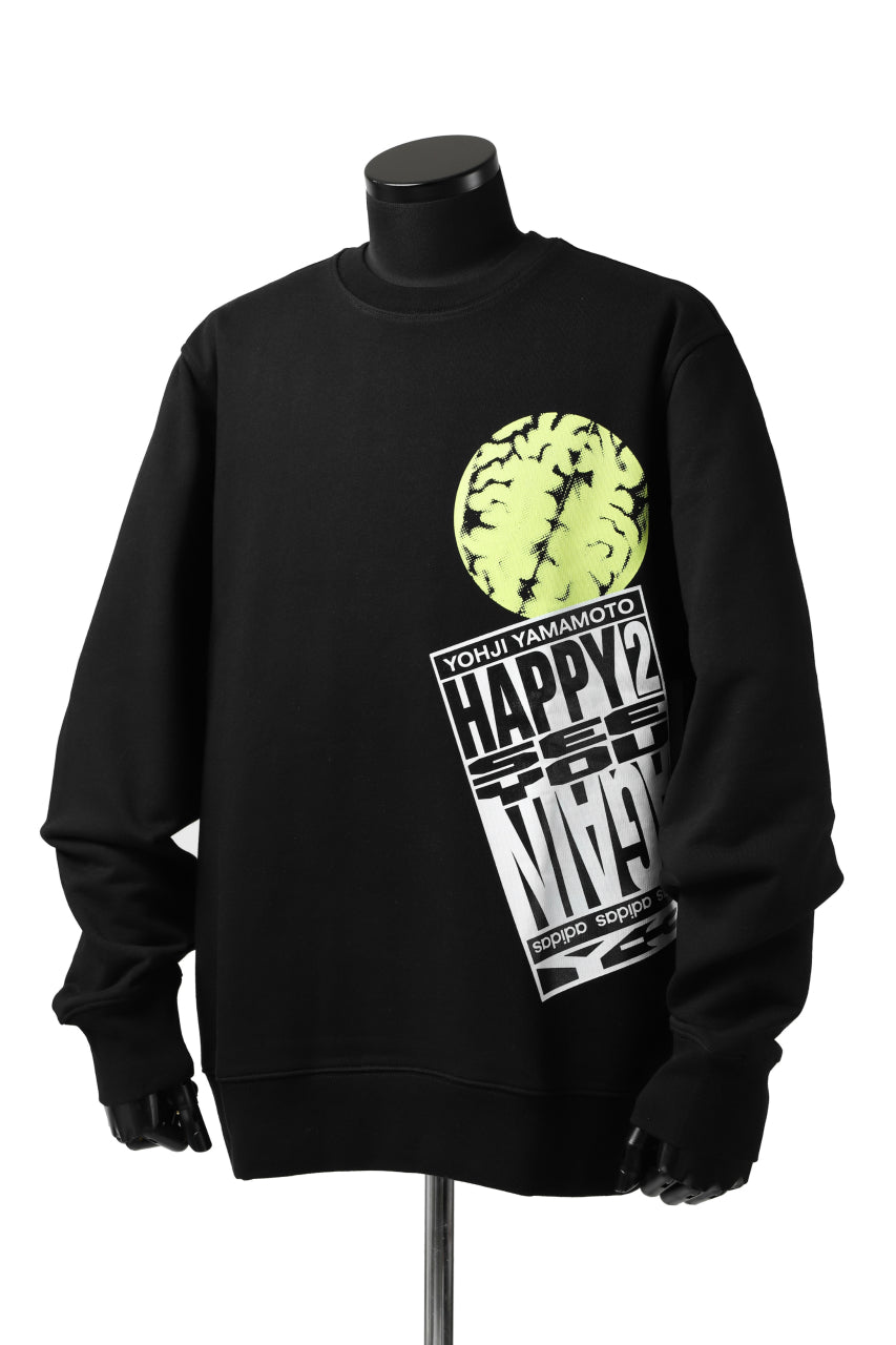画像をギャラリービューアに読み込む, Y-3 Yohji Yamamoto CREW NECK SWEAT SHIRT / FRENCH TERRY (BLACK)