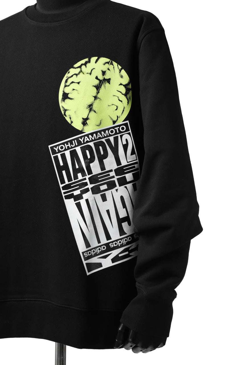 画像をギャラリービューアに読み込む, Y-3 Yohji Yamamoto CREW NECK SWEAT SHIRT / FRENCH TERRY (BLACK)