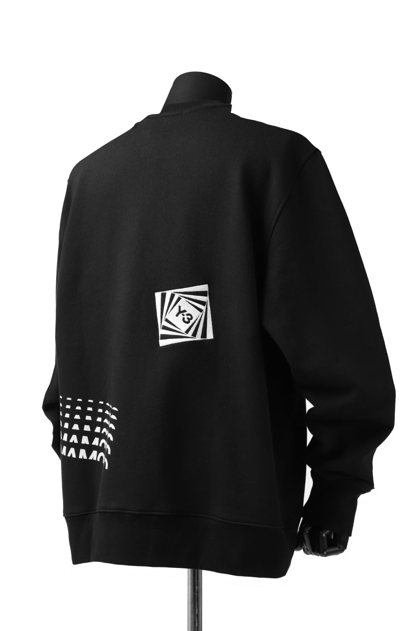 画像をギャラリービューアに読み込む, Y-3 Yohji Yamamoto CREW NECK SWEAT SHIRT / FRENCH TERRY (BLACK)