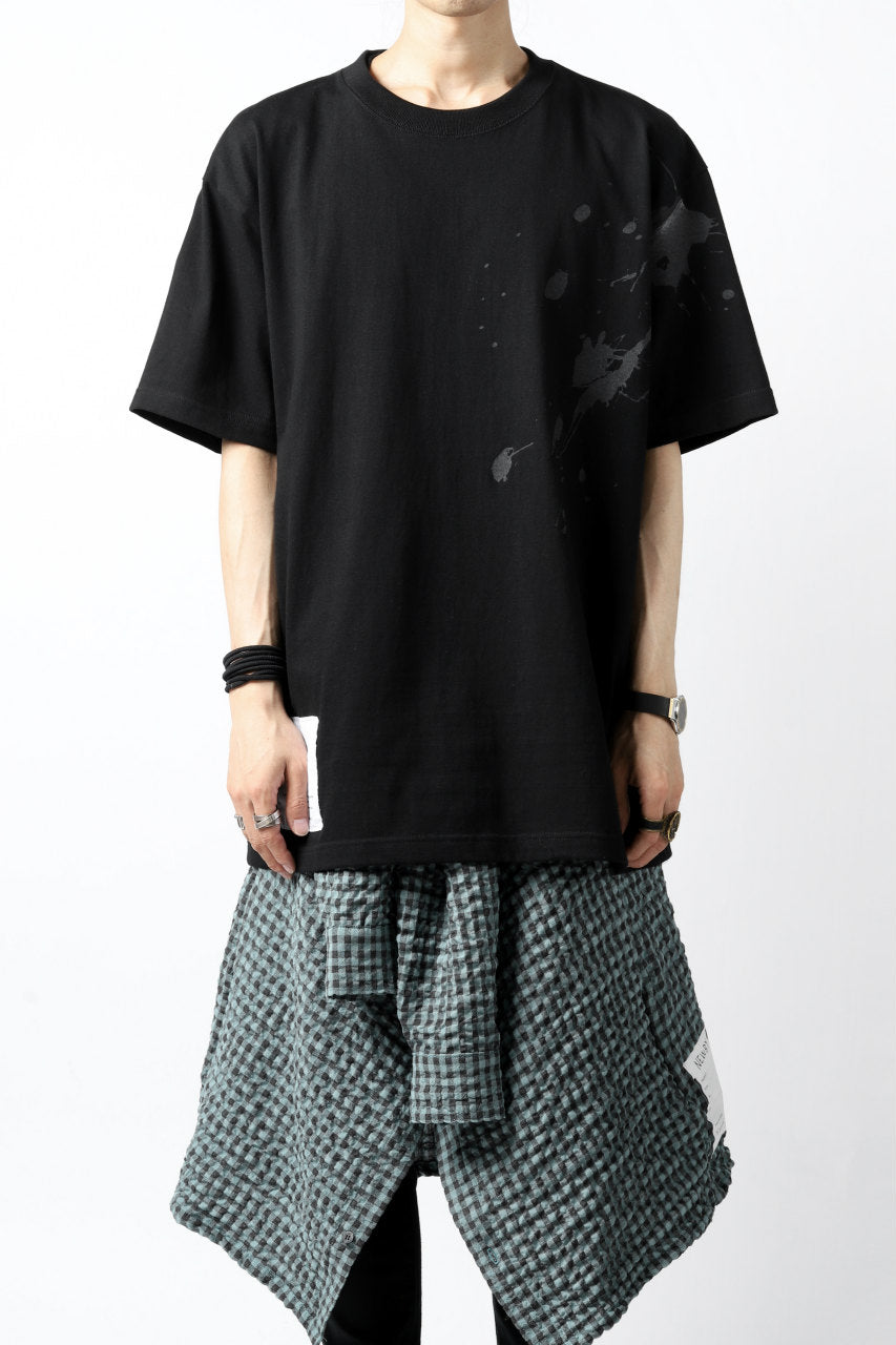 画像をギャラリービューアに読み込む, DEFORMATER.® VANISHED PRINT "SPLASH" T-SHIRT (BLACK)