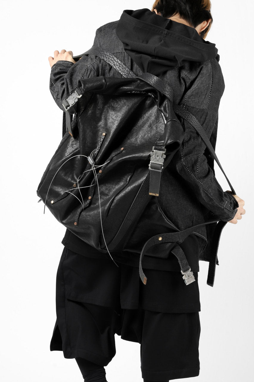 画像をギャラリービューアに読み込む, ierib roll top ruck sack #2 / FVT Oiled Horse (BLACK)