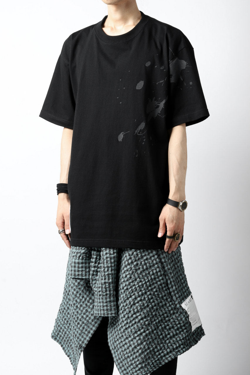 画像をギャラリービューアに読み込む, DEFORMATER.® VANISHED PRINT "SPLASH" T-SHIRT (BLACK)