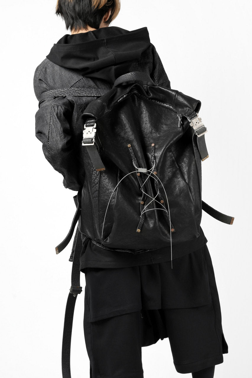 画像をギャラリービューアに読み込む, ierib roll top ruck sack #2 / FVT Oiled Horse (BLACK)