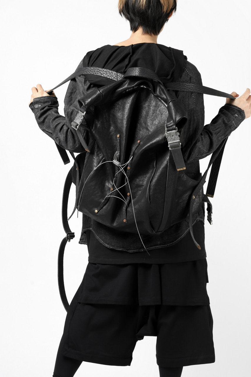 画像をギャラリービューアに読み込む, ierib roll top ruck sack #2 / FVT Oiled Horse (BLACK)