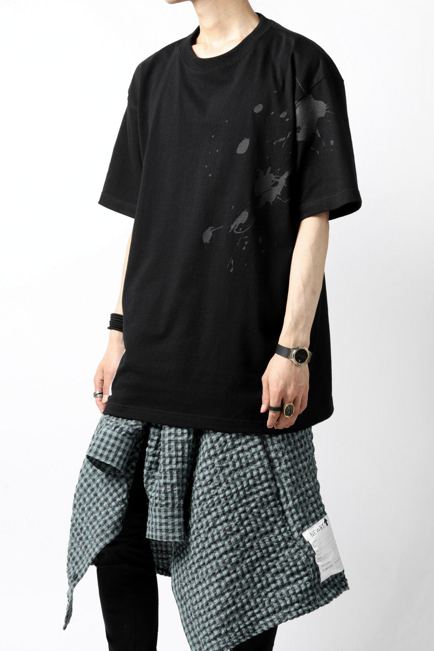 画像をギャラリービューアに読み込む, DEFORMATER.® VANISHED PRINT "SPLASH" T-SHIRT (BLACK)