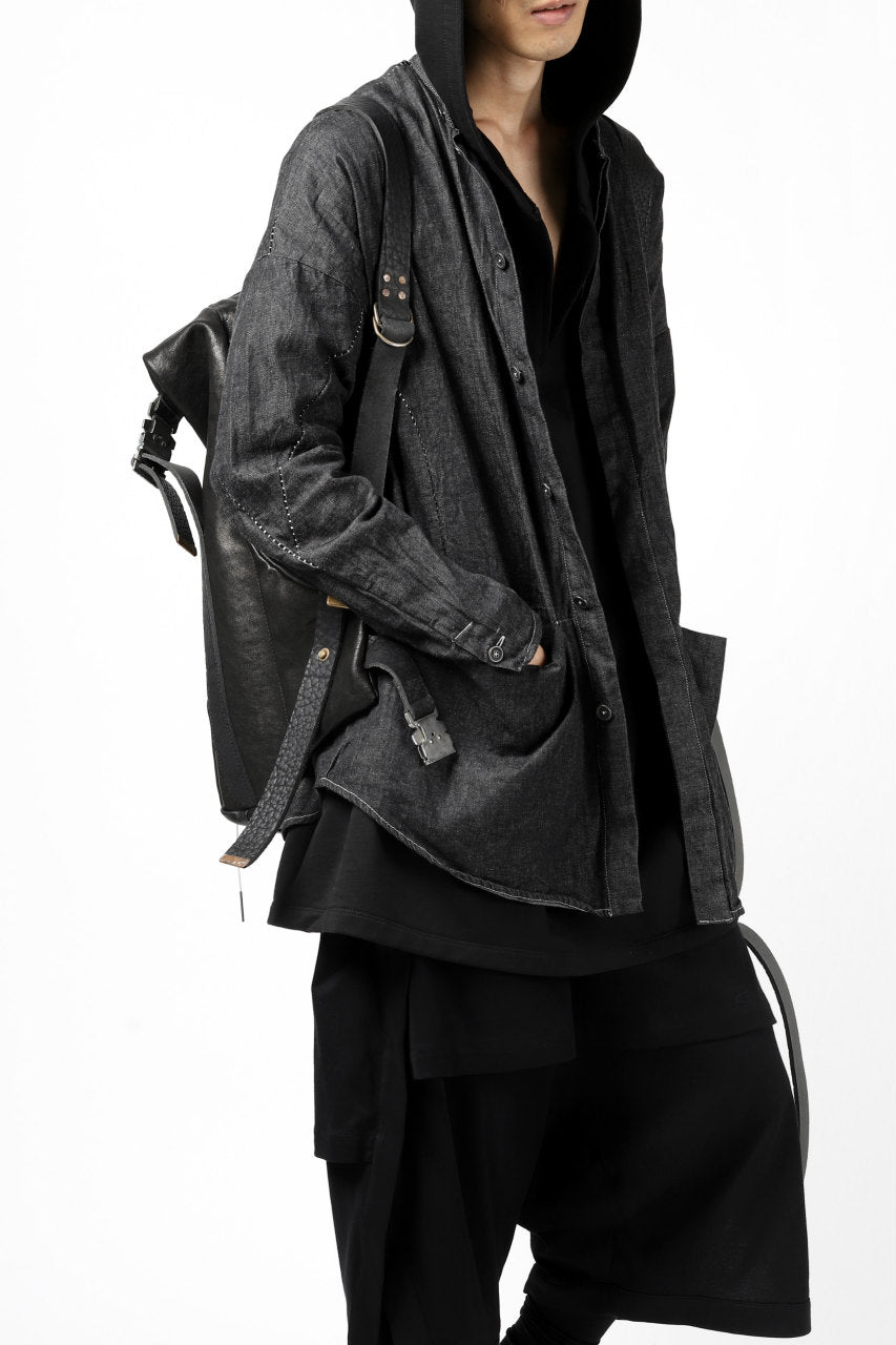 画像をギャラリービューアに読み込む, ierib roll top ruck sack #2 / FVT Oiled Horse (BLACK)