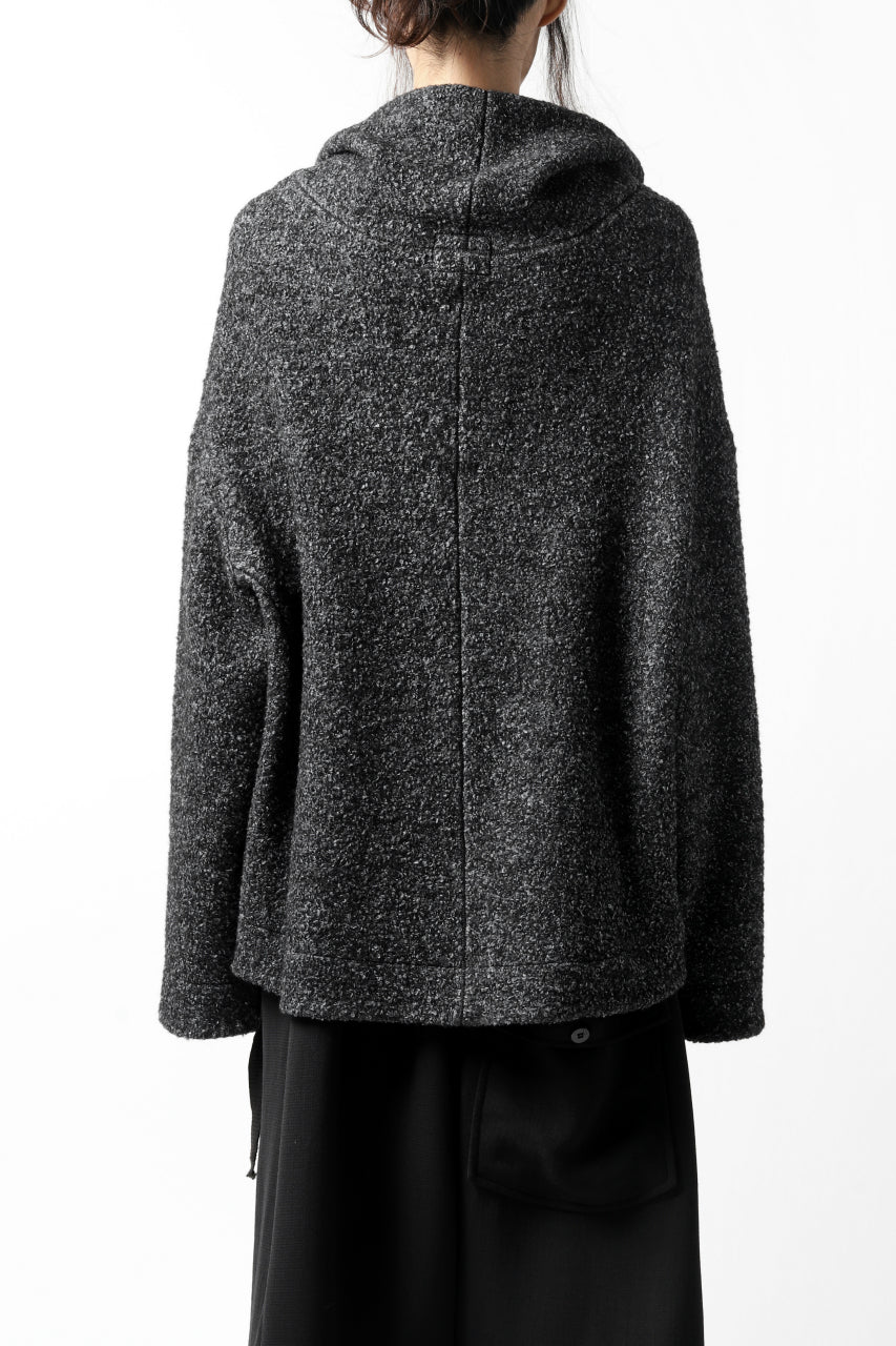 画像をギャラリービューアに読み込む, SOSNOVSKA CRAWLED OUT POCKET KNIT SWEATER (BLACK)