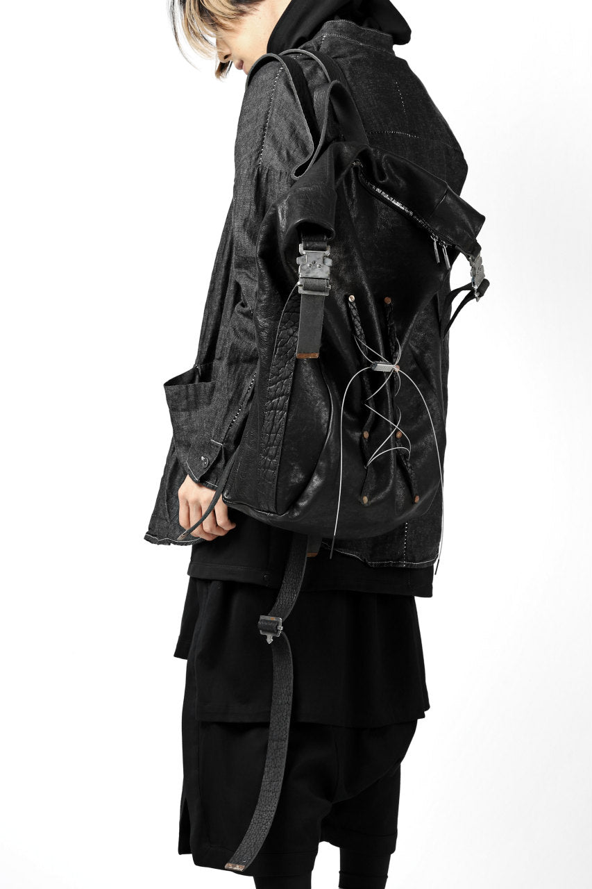 画像をギャラリービューアに読み込む, ierib roll top ruck sack #2 / FVT Oiled Horse (BLACK)