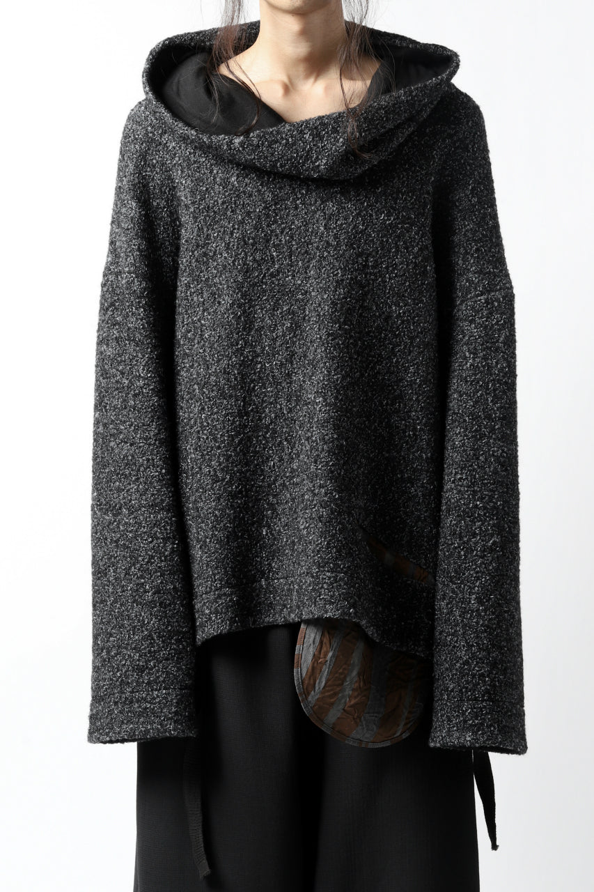 画像をギャラリービューアに読み込む, SOSNOVSKA CRAWLED OUT POCKET KNIT SWEATER (BLACK)