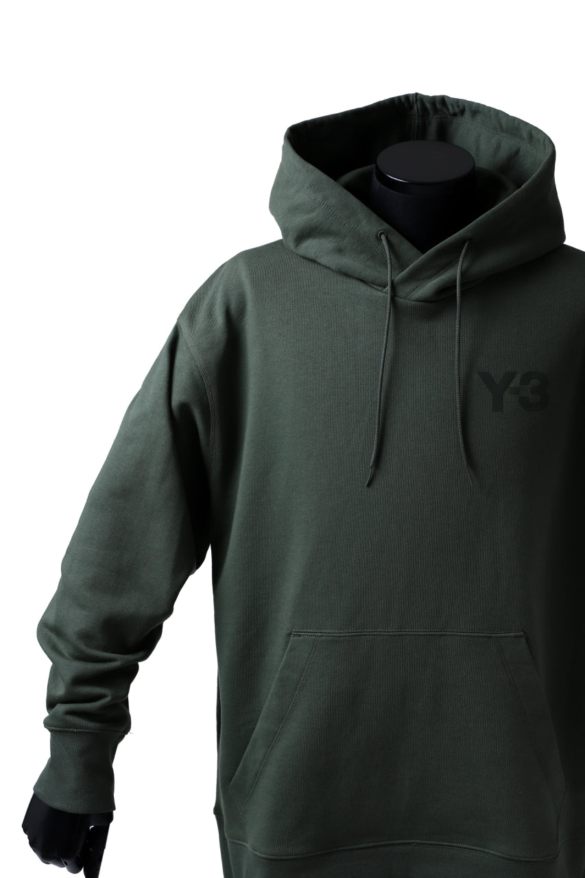画像をギャラリービューアに読み込む, Y-3 Yohji Yamamoto CLASSIC CHEST LOGO HOODIE PARKA / FRENCH TERRY (GREEN)