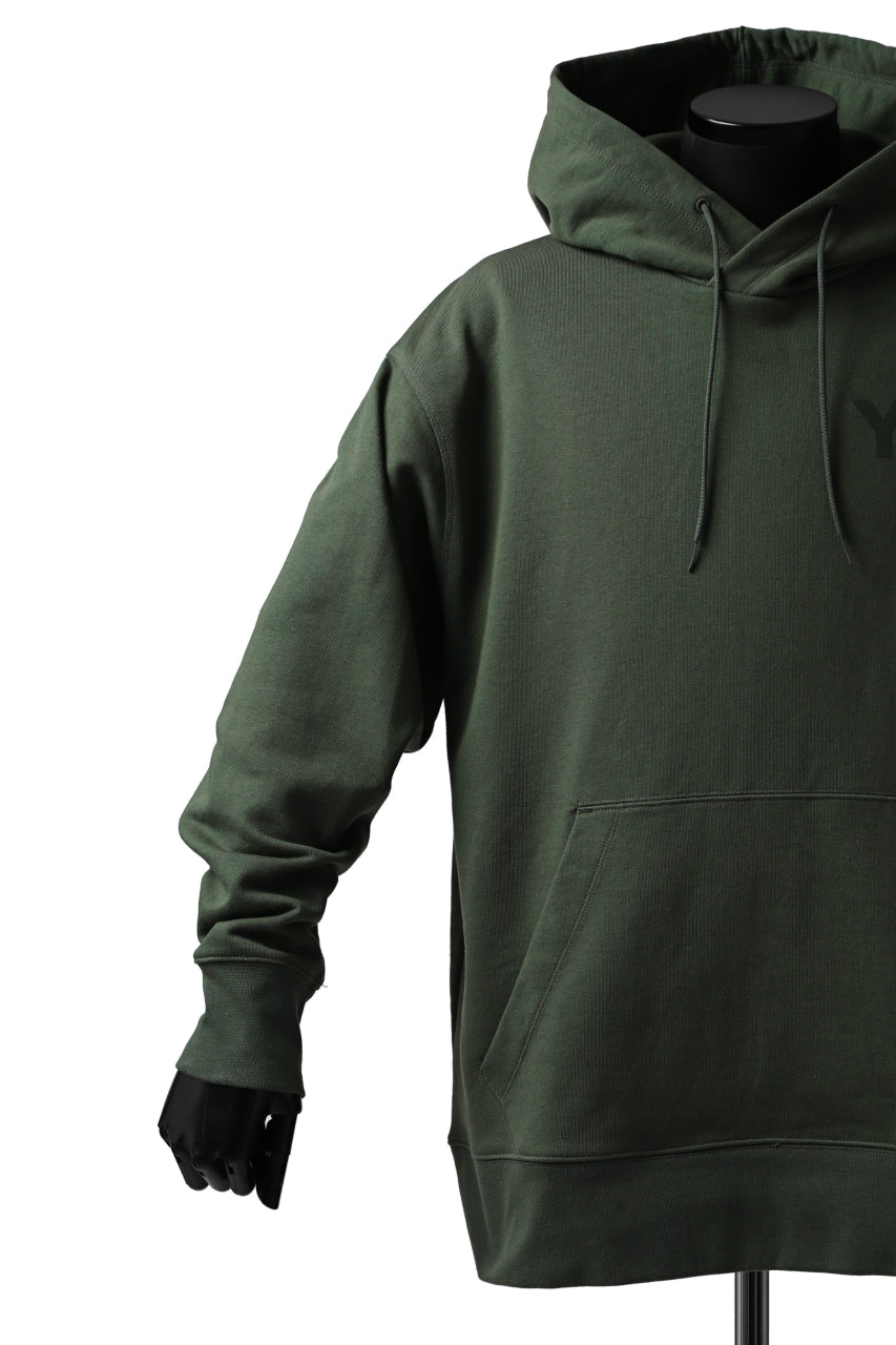 画像をギャラリービューアに読み込む, Y-3 Yohji Yamamoto CLASSIC CHEST LOGO HOODIE PARKA / FRENCH TERRY (GREEN)
