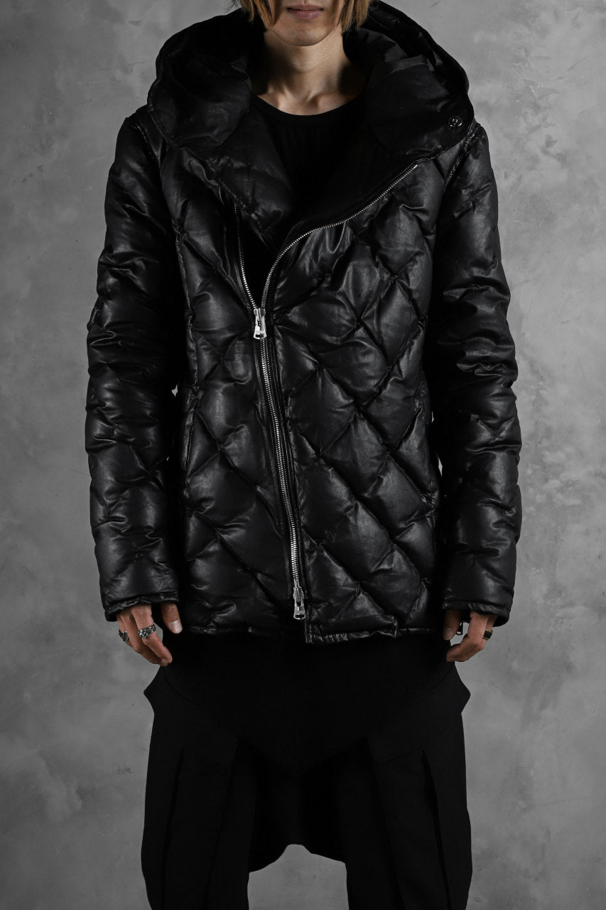 画像をギャラリービューアに読み込む, ISAMU KATAYAMA BACKLASH HOODED DOWN JACKET / KANGAROO + POLISH WHITE GOOSE (BLACK)