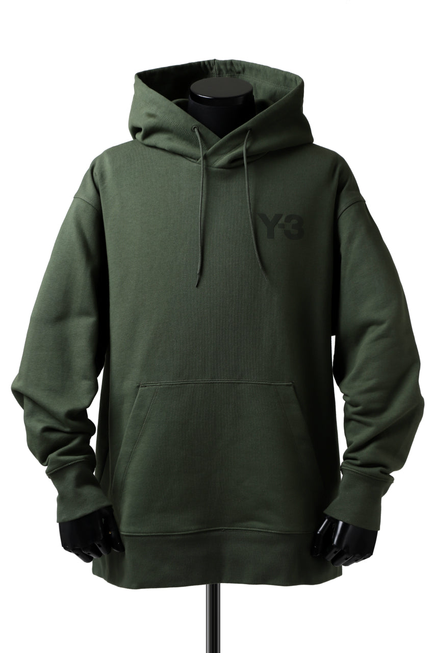 画像をギャラリービューアに読み込む, Y-3 Yohji Yamamoto CLASSIC CHEST LOGO HOODIE PARKA / FRENCH TERRY (GREEN)