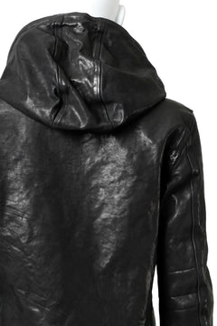 画像をギャラリービューアに読み込む, ISAMU KATAYAMA BACKLASH HOODED ZIPPER JACKET / ITALY-SHOULDER OBJECT DYED (BLACK)