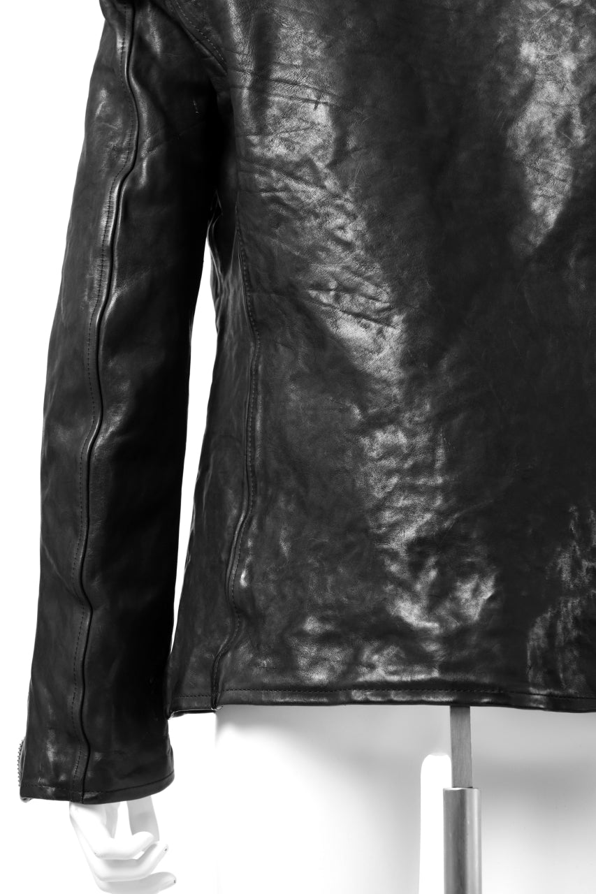 画像をギャラリービューアに読み込む, ISAMU KATAYAMA BACKLASH HOODED ZIPPER JACKET / ITALY-SHOULDER OBJECT DYED (BLACK)