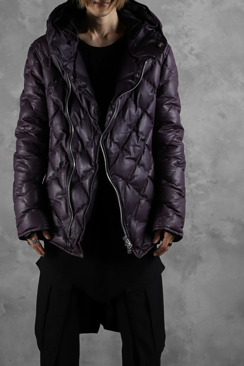 画像をギャラリービューアに読み込む, ISAMU KATAYAMA BACKLASH HOODED DOWN JACKET / KANGAROO + POLISH WHITE GOOSE (PURPLE)
